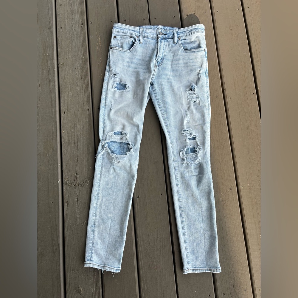 American Eagle Athletic Skinny Distressed Airflex Temptech Jeans
